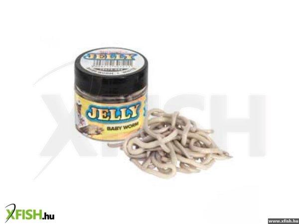 Benzar Jelly Baits Baby Worm Fehér Csaliimitáció