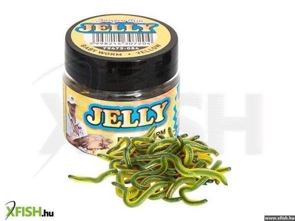 Benzar Jelly Baits Baby Worm Sárga Csali Imitáció