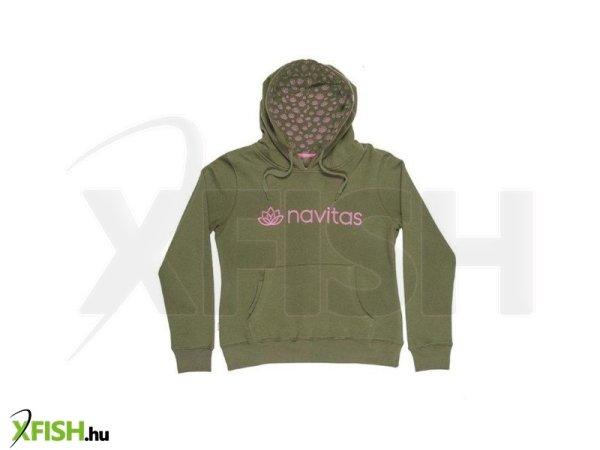 Navitas Womens Hoody Zöld-Rózsaszín Kapucnis Pulóver S