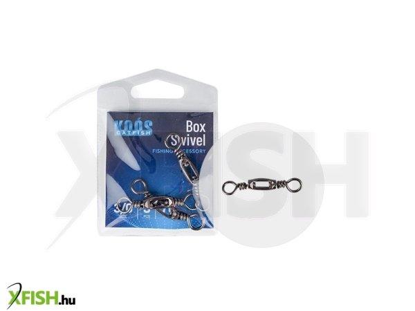 Koos Brass Box Swivel Extra Harcsás Forgó 5/0 2Db/Csomag