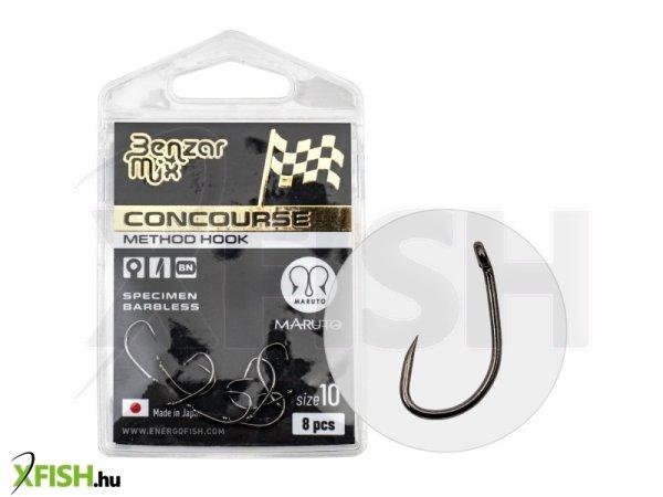 Benzár Concourse Method Specimen Barbless Feeder Horog 10 8 Db/Csomag