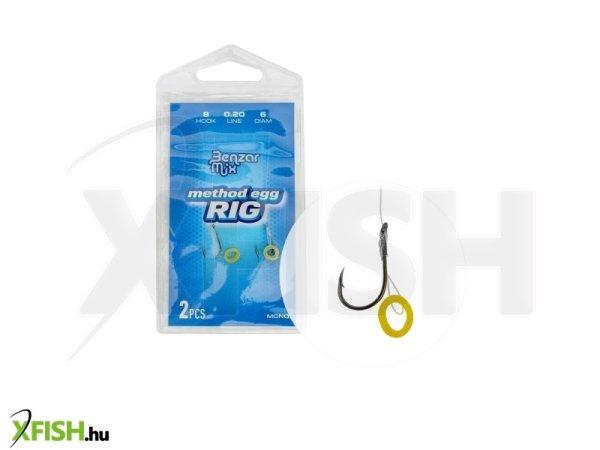 Benzár Mono Method Egg Rig Előkötött Horog Monofil Zsinóron 8-as 2db/csomag