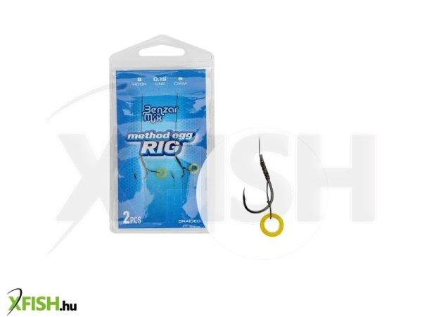 Benzár Braided Method Egg Rig Előkötött Horog Fonott Zsinóron 8-as
2db/csomag