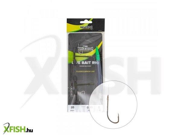 Wizard Live Bait Rig Light Élőcsali Előkötött Szerelék 0,30mm 2-es Horog
20g 1db/csomag