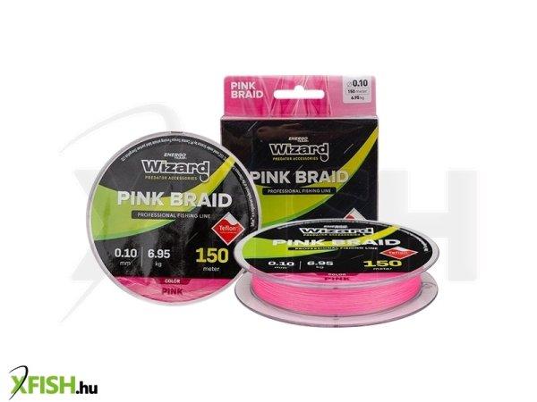 Wizard Pink Braid Fonott Pergető Zsinór 0,18 Mm 150 m 12,42 kg Rózsaszín