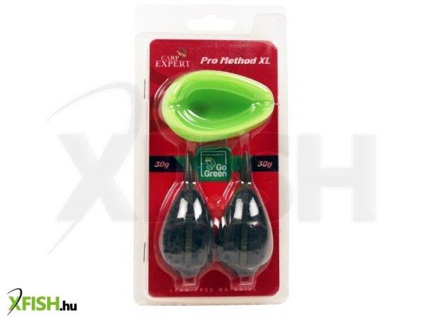 Carp Expert Pro Go Green Method Xl Kosár Töltővel 30+30 g