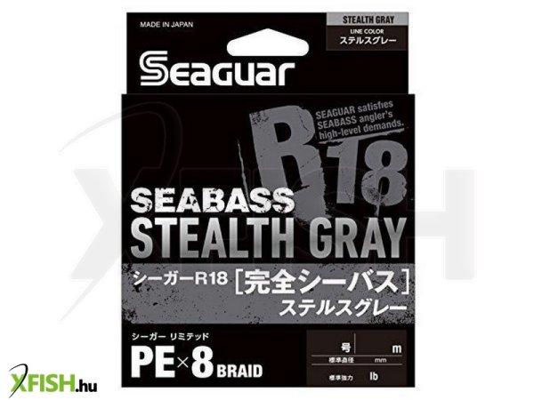 Seaguar R18 Kanzen Seabass Fonott Zsinór Szürke 150m 0.128mm 4.98Kg