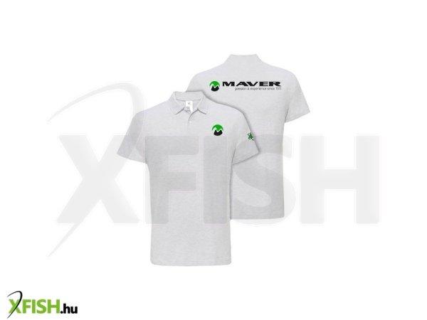 Maver Passion Galléros Horgász Póló Fehér Xxl