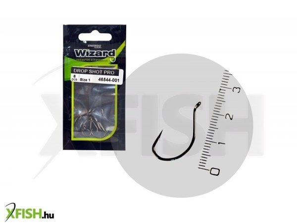 Wizard Drop Shot Pro Rablóhalas Horog 1-es 6db/csomag