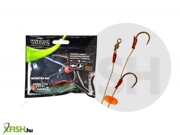 Wizard Monster Surface Livebait Double Braided Rig Round Harcsázó Előke
9.0/11.0-ás Horoggal 1db/csomag