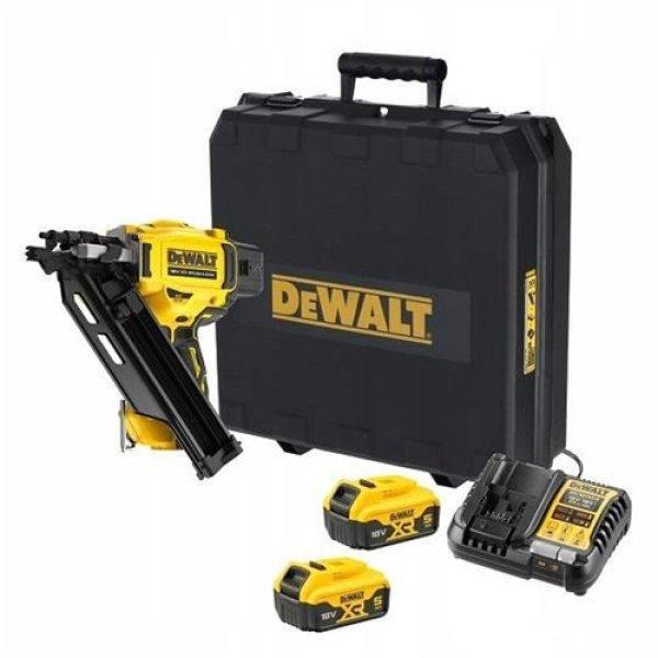 Dewalt DCN930P2-QW Akkus 18V-os XR kefe nélküli szegezőgép,2db 5.0Ah-s akku,
töltő, koffer