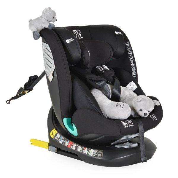 Moni Serengeti I-Size 360°-ban forgatható ISOFIX gyermekülés (40-150 cm) -
Fekete