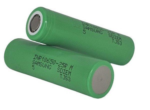 SAMSUNG INR18650-25R Li-ion 3,7V ipari akku 2500 mAh 20A