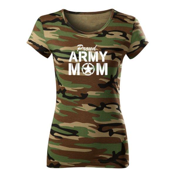 DRAGOWA női póló army mom, terepmintás 150g/m2