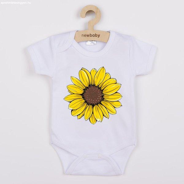 Baba body nyomtatással New Baby Sunflower - rövid ujjú