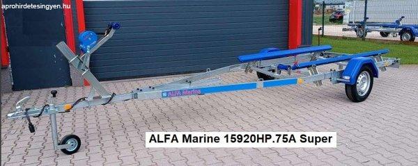 Trailer hajószállító Alfa Super 750 kg féknélküli párnafás 5,5 m-ig