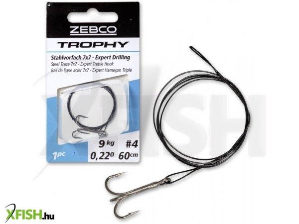 Zebco Trophy Előkötött Rablóhalas Horog 50cm 6Kg 1db/csomag