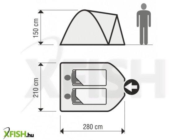 Konger Tent No6 Két Személyes Horgász Sátor 280x210x150cm