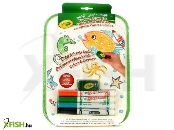 Crayola: Szárazon törölhető rajztábla filctollakkal