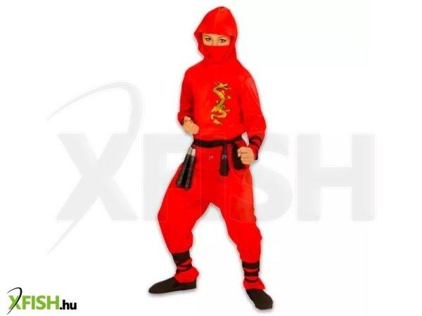 Sárkány ninja jelmez - 158 cm-es méret, piros