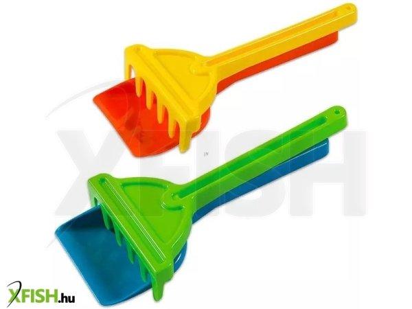 Homokozólapát és gereblye szettben - 26 cm, több színben