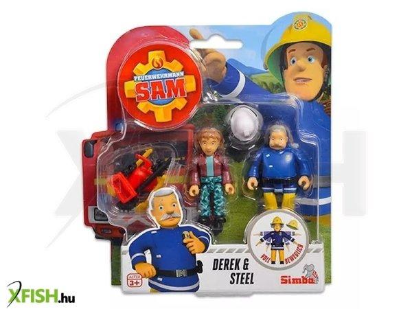 Sam, a tűzoltó: 2 darabos figura - Derek és Steel