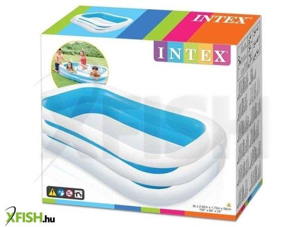 Intex: Felfújható családi medence 262 x 175 x 56 cm - kék-fehér