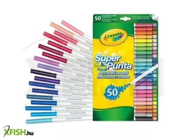 Crayola: Vékonyan és vastagon fogó lemosható filctoll készlet - 50 db