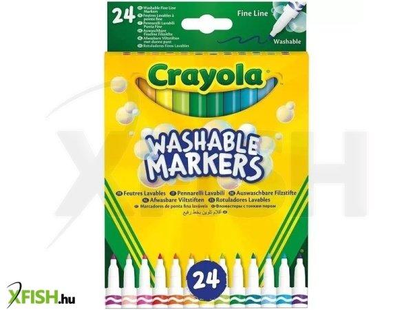 Crayola: Lemosható, vékonyhegyű filctoll készlet - 24 db-os