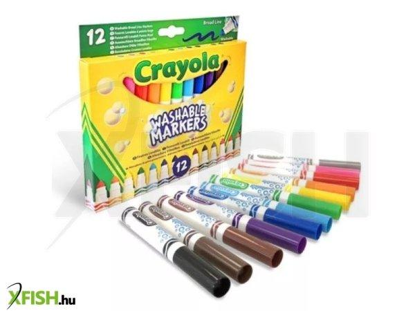 Crayola: Lemosható, tompahegyű filctoll készlet - 12 db-os