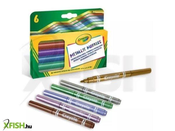 Crayola: Metálfényű filctoll készlet - 6 db-os