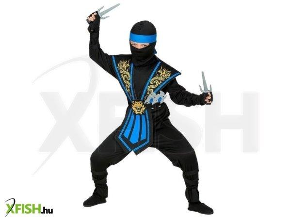 Kék harcos Ninja jelmez fegyverekkel - 158 cm