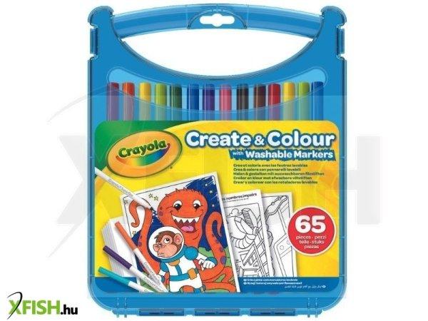 Crayola: SuperTips kimosható filctoll és papír készlet - 65 db-os