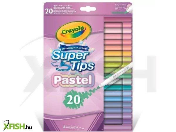 Crayola: SuperTips kimosható filctoll készlet, pasztell - 20 db-os