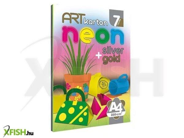 Art Karton: Színes kartonpapír készlet, neon - 7 db-os