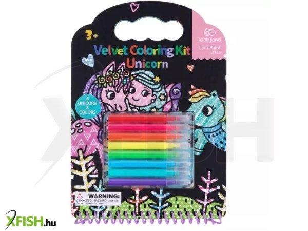 Tookyland: Bársonyos színezőkészlet, 6 db-os – Unikornis