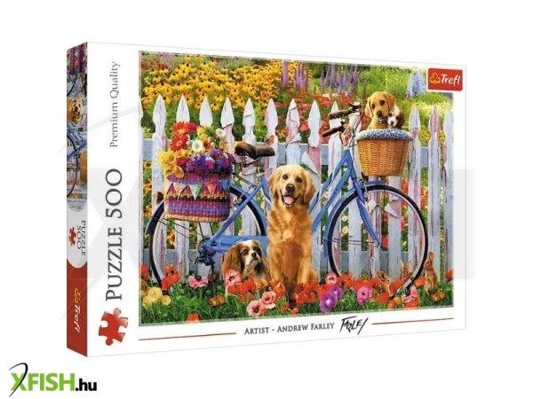 Trefl: Kerékpár és kutyusok puzzle - 500 darabos