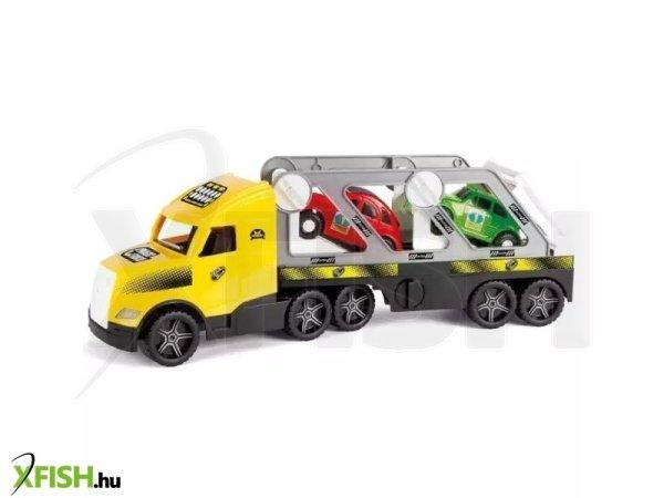 Wader: Magic Truck Action retro autószállító kamion kisautókkal - 79 cm