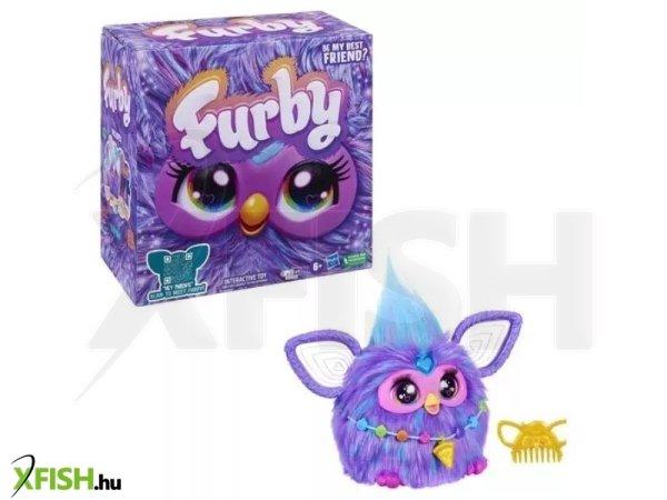 Furby: Interaktív plüssjáték, lila színű, angol nyelvű