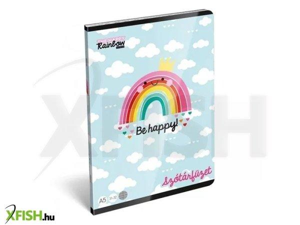 Happy Rainbow: Szivárvány mintás szótárfüzet, A5