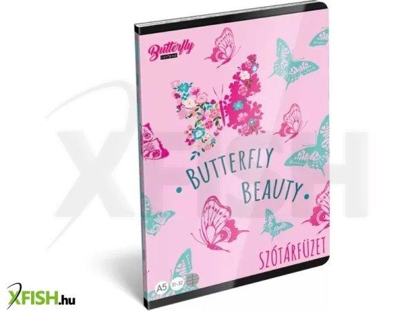 Cute Butterfly: Pillangó mintás szótárfüzet, A5