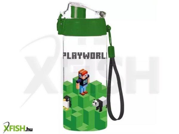 Playworld: Műanyag kulacs pixel mintával - 500 ml