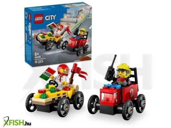 LEGO® City Pizzásautó vs. tűzoltóautó, versenyautós csomag 60458