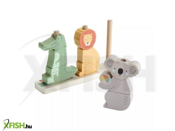 Fisher-Price: Wood Állatos rakosgató, fa