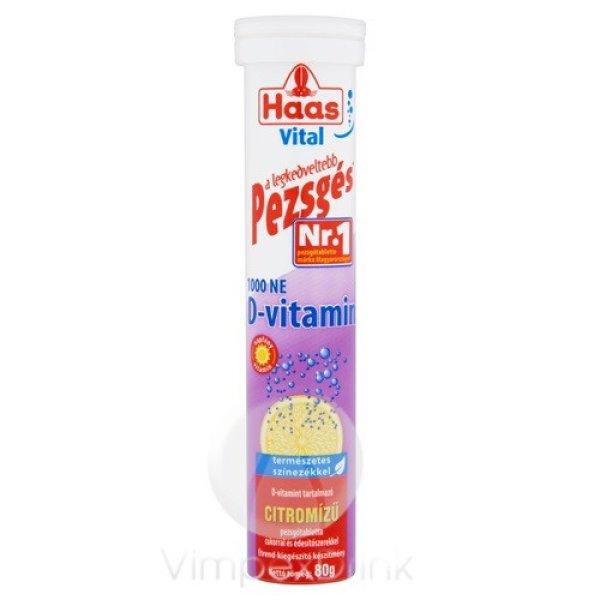 Haas pezsgőtabletta limitált D-vita 80g