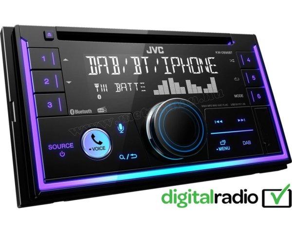 Bluetooth USB/AUX autórádió 2 DIN JVC KW-DB95BT