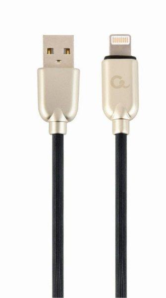 Gembird CC-USB2R-AMLM-1M Premium rubber 8-pin charging and data cable 1m Black