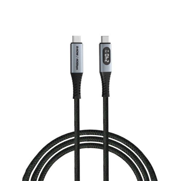 Verbatim Sync & Charge USB4 with Power Display USB-C/USB-C 240W Cable 1,2m Black