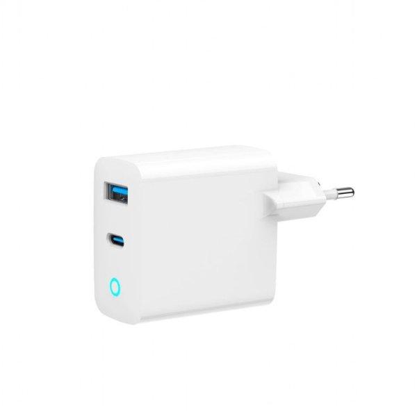 Gembird 2-port 45W GaN USB fast charger LED White