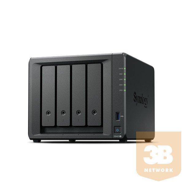 SYNOLOGY NAS 4 Fiókos Intel Celeron J4125 4x2,7GHz, 2GB DDR4, 2x1GbE, 2xUSB3.2
Gen1 - DS423+